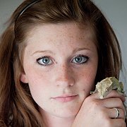 Freckled Cutie With Her Reptile